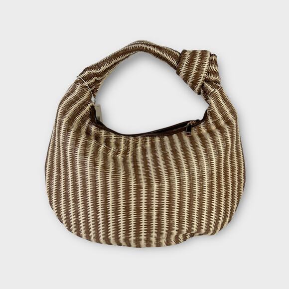 Anthropologie Melie Bianco The Brigitte Satchel Crescent Raffia Edition NEW - Picture 5 of 9